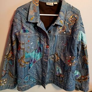 CHICO'S design, Size 3, Jean Jacket